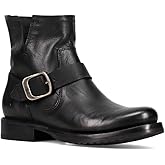 Frye 5 ¾” Veronica Booties for Women - Full-Grain Brush-Off Leather with Antique Metal Hardware and Rubber Outsole, Genuine Stitch Welt Construction