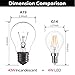 LVWIT G14 Dimmable LED Globe Bulb E12 Candelabra Base，3000K Soft White 4W(40W Incandescent Equivalent) LED Filament Bulb, 6-Pack