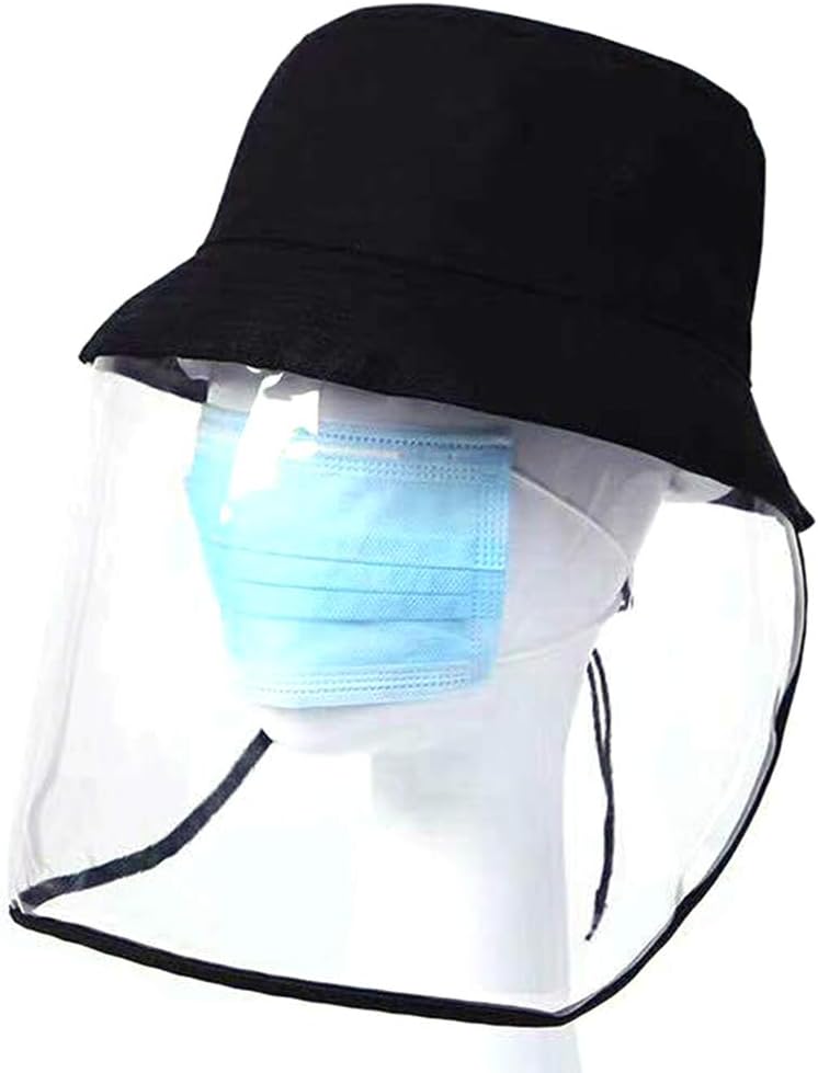 Fisherman's hat,NOENNULL Anti-Spitting Protective Fisherman Hat Adjustable Outdoor Fisherman Hat Mouth Head Face Cover Cap