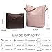 BOSTANTEN Women's Leather Designer Handbags Tote Purses Shoulder Bucket Bags Taro Pink