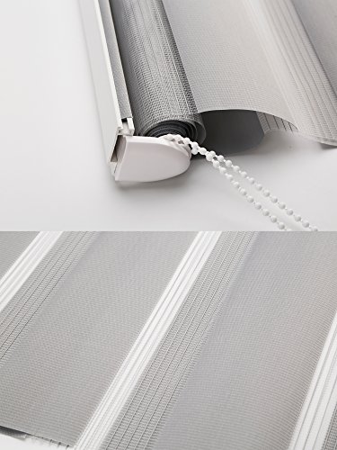 image for LUCKUP Easy Fix Zebra Roller Blind,Day and Night Blinds Curtains with 