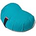 Peace Yoga Zafu Meditation Buckwheat Filled Crescent Cotton Bolster Pillow Cushion – Turquoise