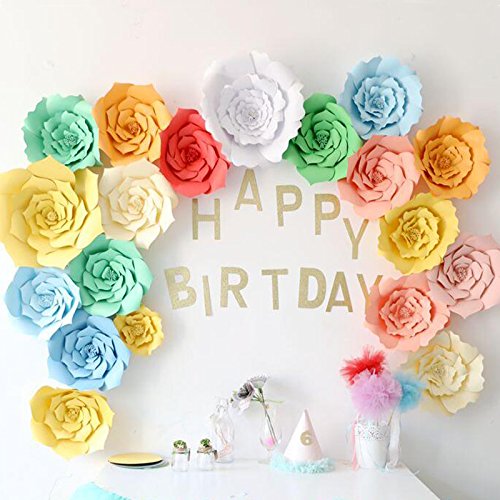 Buy Pinkdose Gold 2pcs 20cm Diy Paper Flowers Kids Baby Birthday