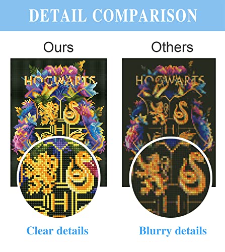 Diamond Painting Kits,Diamond Art Kit for Adults,5D Hogwarts Paint with Diamond Full Drill for Parents-Children Interrction,Wall Decor(12x16\