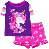 VIKITA girls summer clothes toddler tshirts & shorts clothing sets cute birthday gifts for little kids