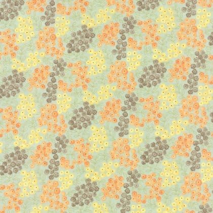 Refresh Little Flower Garden Aqua By the yard Sandy Gervais Moda