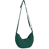 Nylon Crescent Crossbody Bag for Women Purses Trendy Men,Small Travel Sling Bag Hobo