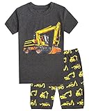 IF Pajamas Excavator Little Boys' Summer Shorts Pajamas Set 100% Cotton Pjs Size 4 Years