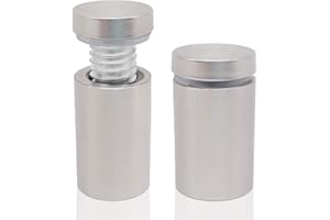 1/2" x 3/4" Wall Sign Standoff Mounting Hardware Kit - Lantee 8 Pcs 12 x 20mm Glass Standoffs Mounts Screws, Stainless Steel Standoff Bolts