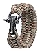The Friendly Swede Trilobite Extra Beefy/Wide 500 lb Paracord Survival Bracelet With Stainless Steel Black Bow Shackle - Adjustable Size (Army Green Camo M (7-8