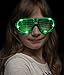 LED Toys Party Pack - 20 Piece Set - 2 LED Slotted Shaded Glasses - 2 LED Neon Shutter Party Glasses - 10 LED Finger Lights, 8 LED Strawberry Gel Rings - by Dragon Too