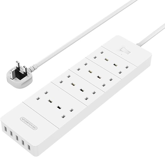Multi Plug Extension Sockets Switched 8 Gang Electrical Amazon.co.uk