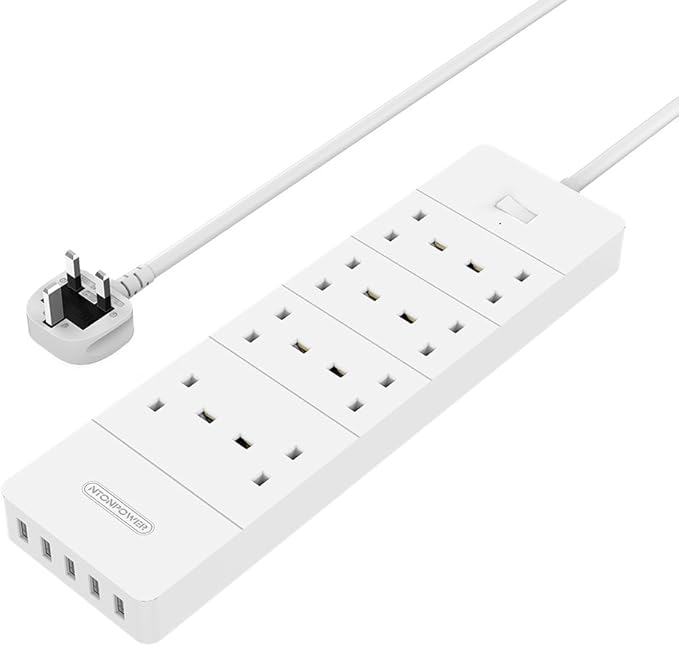 Multi Plug Extension Sockets Switched 8 Gang Electrical Amazon.co.uk
