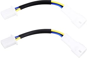 LT Easiyl 1 Pair 3Pin Triangle Shape Headlamp Adapter Wiring Harness 10cm Compatible with Yamaha Banshee 350 YFZ350 1995-2001