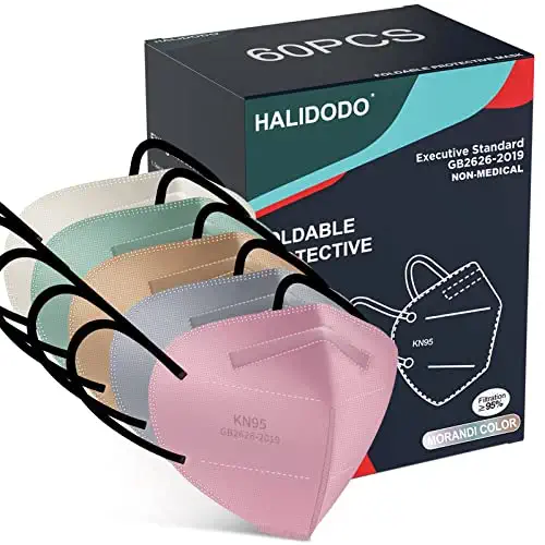 قیمت و خرید HALIDODO Individually Wrapped, 60 Packs KN95 Face Mask, 5