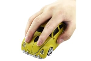 Usbkingdom 2.4GHz Sport Beetle Shape Car Mouse Wireless Mouse with USB Receiver 1600DPI 3 Buttons Optical Mouse for PC Laptop