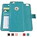 AMOVO Case for iPhone 6 Plus [2 in 1], Vegan Leather 2 in 1 Folio Detachable Wallet Case with Box for iPhone 6 Plus/iPhone 6s Plus case (iPhone 6 Plus/6s Plus(5.5'') Aqua)