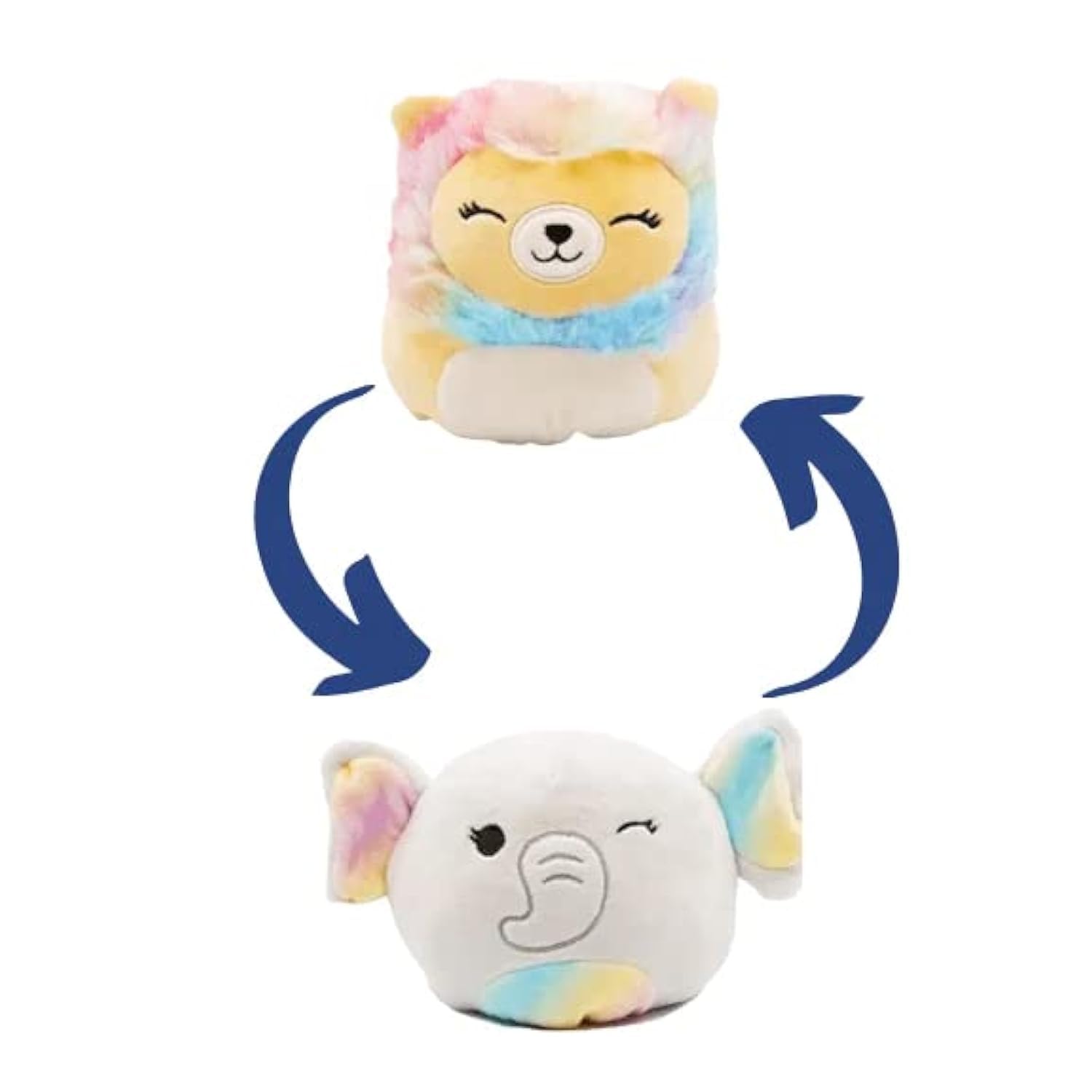 Squishmallows 5 Inch Flip-a-Mallows Kellytoy Plush (Leonard and Cherish) (SQJW22-5FL-CC-S9)