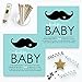 Paper Clever Party Mustache Baby Shower Book Request Cards (25 Pack) Boys Invitation Inserts Little Man