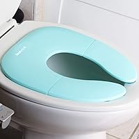 Folding Travel Potty Seat for Boys and Girls, Fits Round & Oval Toilets, Non-Slip Suction Cups, Includes Free Travel Bag - Jo