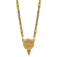 Frienemy Home Presents Traditional One Gram Gold Hand Meena Long Mangalsutra/Tanmaniya/Mangalsutra/Nallapusalu/Black Beads Mangal Sutra for Women Gold Long Chain #Frienemy-1613
