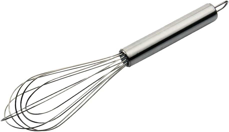 Mackur Stainless Steel Manual Whisk Egg Beater Balloon Whisk Set Blender Kitchen Utensils for Blending Whisking Beating Stirring 3 pcs