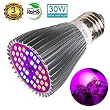 LED Grow Light Bulb,30W Full Spectrum Grow Bulbs for Indoor Plants Hydroponic,Plant Lights Bulbs for Succulent Flowers Tobacco Vegetable Seedling(E26/E27)