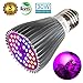LED Grow Light Bulb,30W Full Spectrum Grow bulbs for Indoor Plants Hydroponic,Plant lights Bulbs for Succulent Flowers Tobacco Vegetable Seedling(E26/E27)
