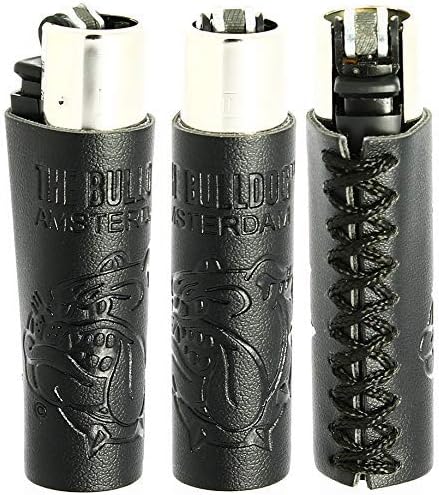 Clipper - Funda para mechero de Cuero Negro Modelo «Bulldog»: Amazon.es: Hogar
