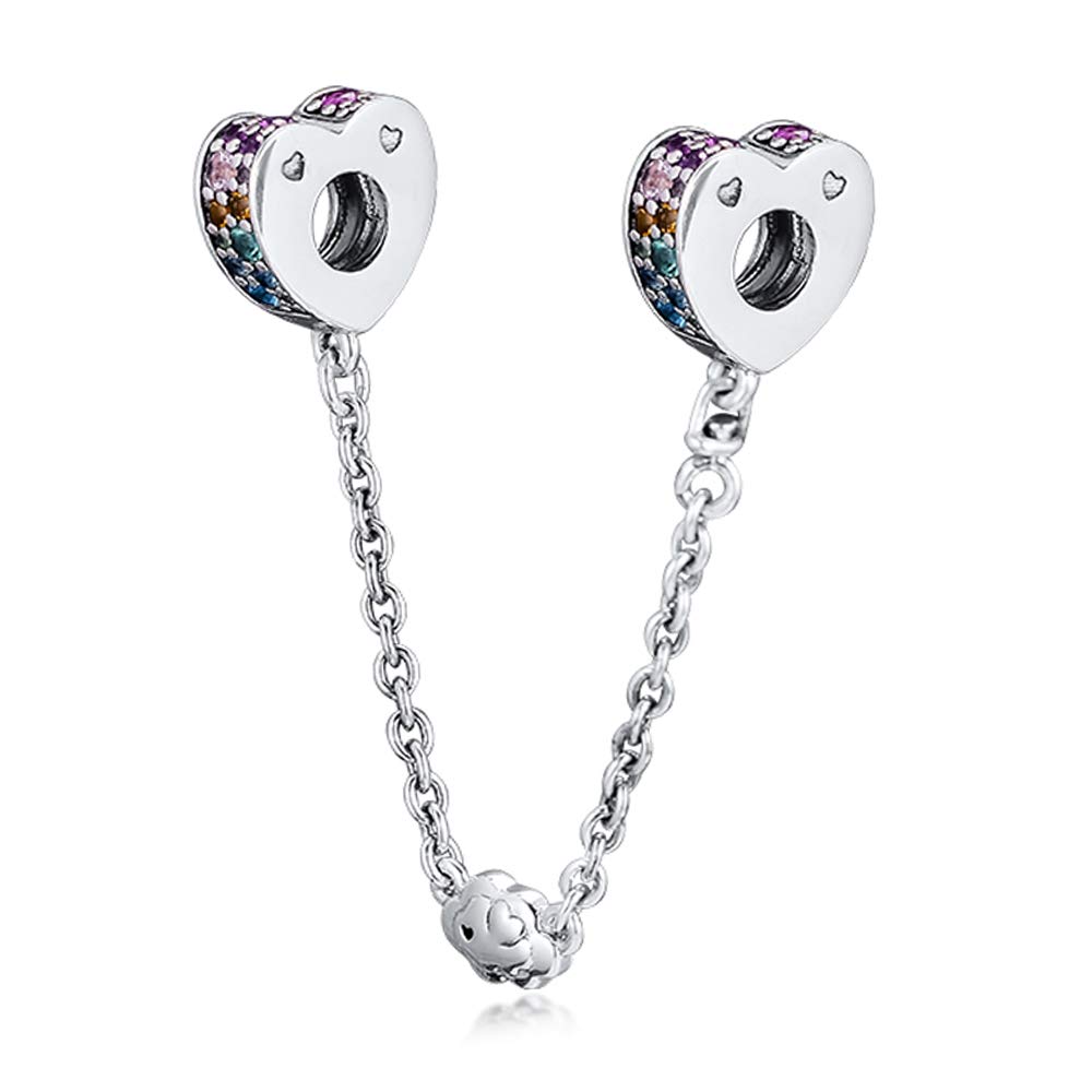 PANDOCCI 2018 New Spring Multi-Colored Arcs Of Love Safety Chain DIY Fits for Original Pandora European Fashion Jewelry