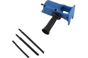 Reciprocating Saw Adapter, Electric Drill Modified Tool Portable Drill Attachment Hand Tools with 3 Saw Blades for Wood Metal