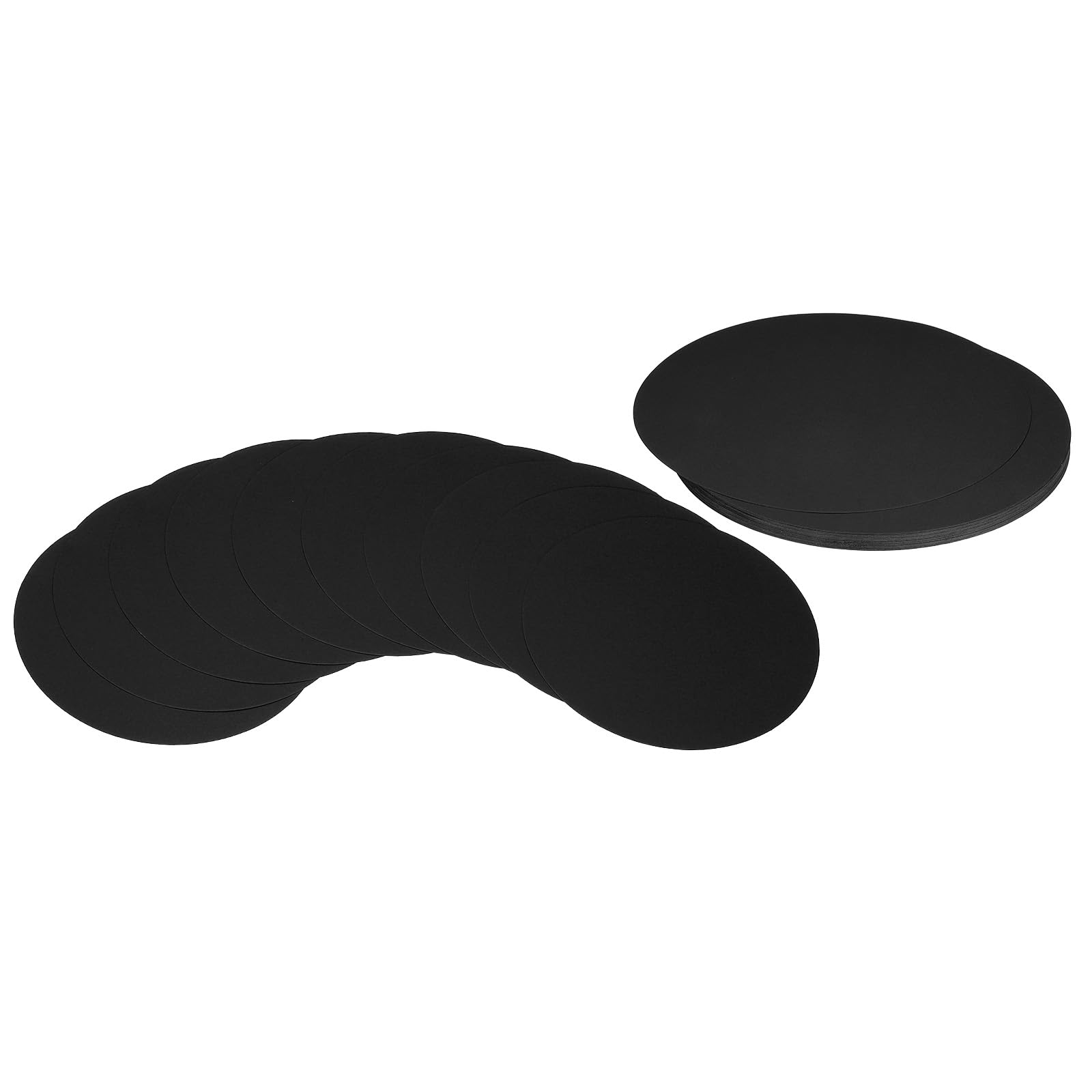 PATIKIL 10inch Circle Card Stock, 36Pcs Round Shape Cutouts Paper Thick Cardstock Coaster for DIY Craft Projects Classroom Bulletin Board Decor, Black