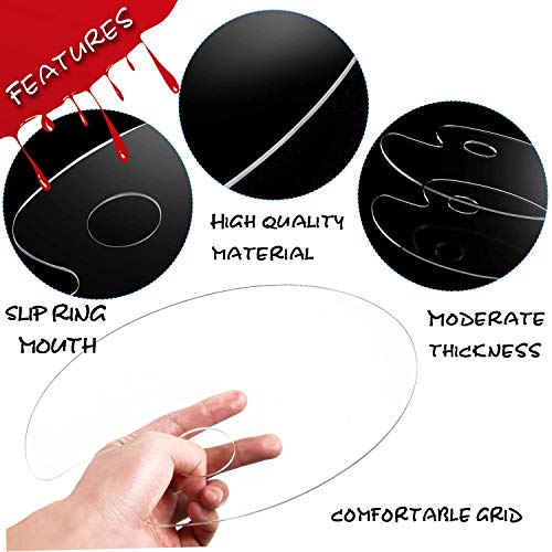 TEETOOKEA 3 Pcs Clear Acrylic Paint Palette 11.8 x 7.9 Inches Art Palette with Protective Brown Paper for DIY Art Craft Painting