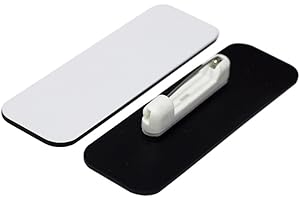 ALL QUALITY Name Tag/Badge Blanks - 25 Pack - White 1" X 3", Round Corners, Pin