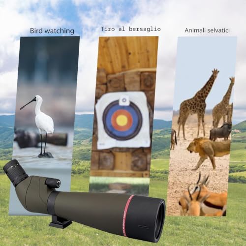 Svbony SV13 Riflescope, 20-60x80 Spotting Scope with Tripod, HD Porro Prism FMC Waterproof Powerful Optics for Shooting, Archery, Birdwatching, Moon