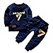 puseky Toddler Baby Boys Girls Sweatshirt Tops+Pants Tracksuits Outfits Clothes (3T-4T, Dark Blue)