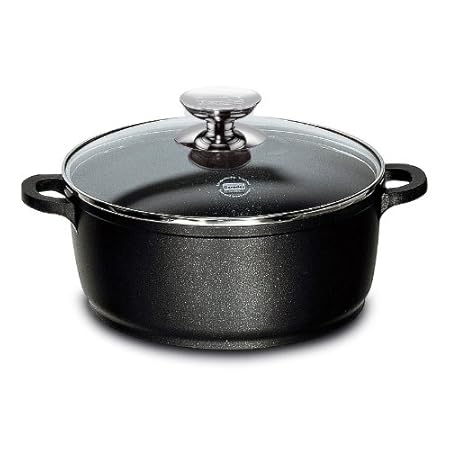 Berndes 031143 Vario Click Induction Aluguss Kochtopf antihaft mit Glasdeckel 20 cm, 2,3 l