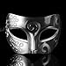 Melody Retro Roman gladiator Halloween party masks man woman children Mardi Gras Masquerade mask more colors available (Silver + Black)