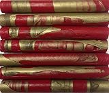 Red / Gold Swirl Flexible Glue Gun Sealing Wax - 7 Sticks