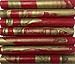 Red / Gold Swirl Flexible Glue Gun Sealing Wax - 7 Sticks