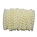 BoJia Garland Pearls 10mm Large Round Faux Crystal Beads by The Roll for Flowers DIY Wedding Party Decoration,65Feet,Ivory