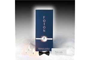 Foton Pearled Candle 18 Oz - Tailored Tux Masculine Men's Perfume Scented Non Toxic Luxury Long Lasting Powder Wax Sand Candles up to 120 Hours - Refillable Pearl Candle Sand with 30 Wicks