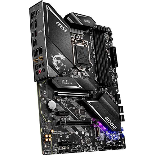 MSI MPG Z490 Gaming Edge WiFi ATX Gaming Motherboard (10. Generation Intel Core, LGA 1200 Socket, DDR4, CF, Dual M.2 Slots, USB 3.2 Gen 2, Wi-Fi 6, DP