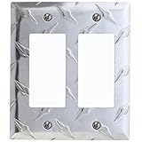 Amerelle Diamond Plate Double Rocker Stamped