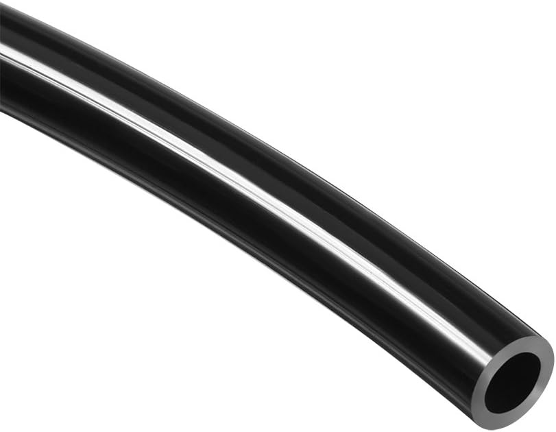 sourcing map Pneumatic Air Tubing, 4mm OD x 2.5mm ID 5 Meters 16ft PU Polyurethane Air Compressor Tube Hose Pipe Black