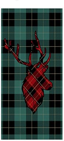 HottestRoom Rustic Red Black Buffalo Check Plaid Elk Bath Towels,Everyday Value,Home,Apartment,Gym,Pool,Camp,Kids - Machine Washable,28x55inch