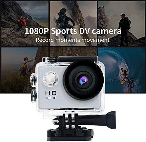 30M Waterproof Sport DV-Mini Sports 1080P HD Action Camera A9 120°Wide-angle Lens for Free Accessories Kit and Waterproof Case (Sliver)