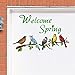 Welcome Spring Colorful Birds on Branches Garage Door Magnets