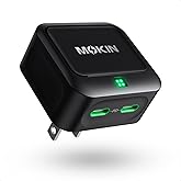 USB C Charger Block 45W, Dual Port Flat Wall Charger Fast Charging Block | Dual Usbc Charger Block GaN+ PD Power Adapter with