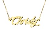 Aoloshow Christy Dainty Name Necklace 18k Gold